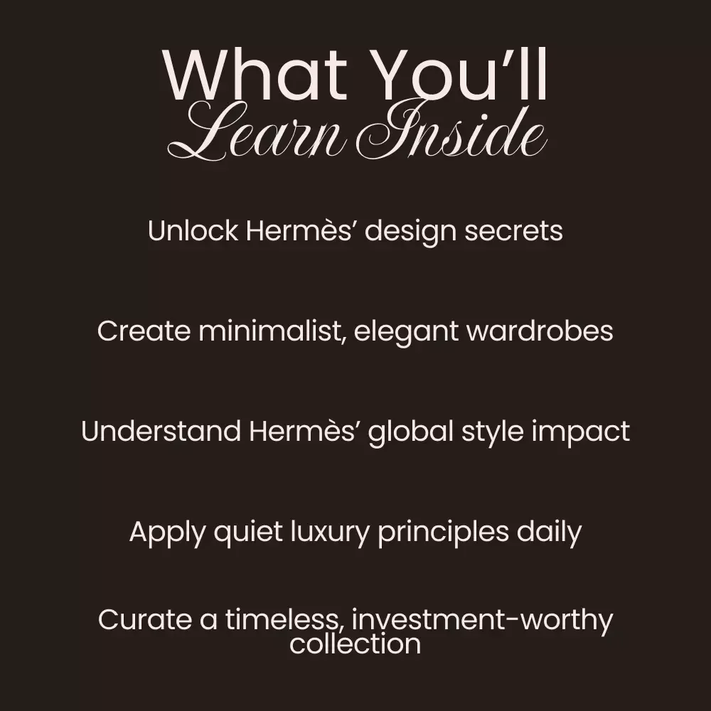 How Hermès Quietly Shapes What the World Wears - eBook Guide on Fashion Influence & Quiet Luxury