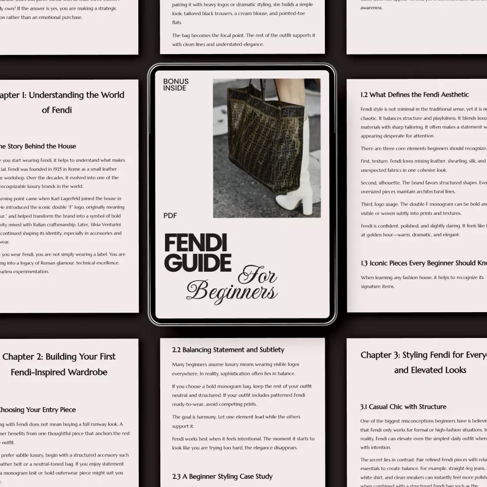 Fendi Guide for Beginners | fendi style guide for beginners | Luxury Fashion eBook & Wardrobe Styling Guide Digital Download
