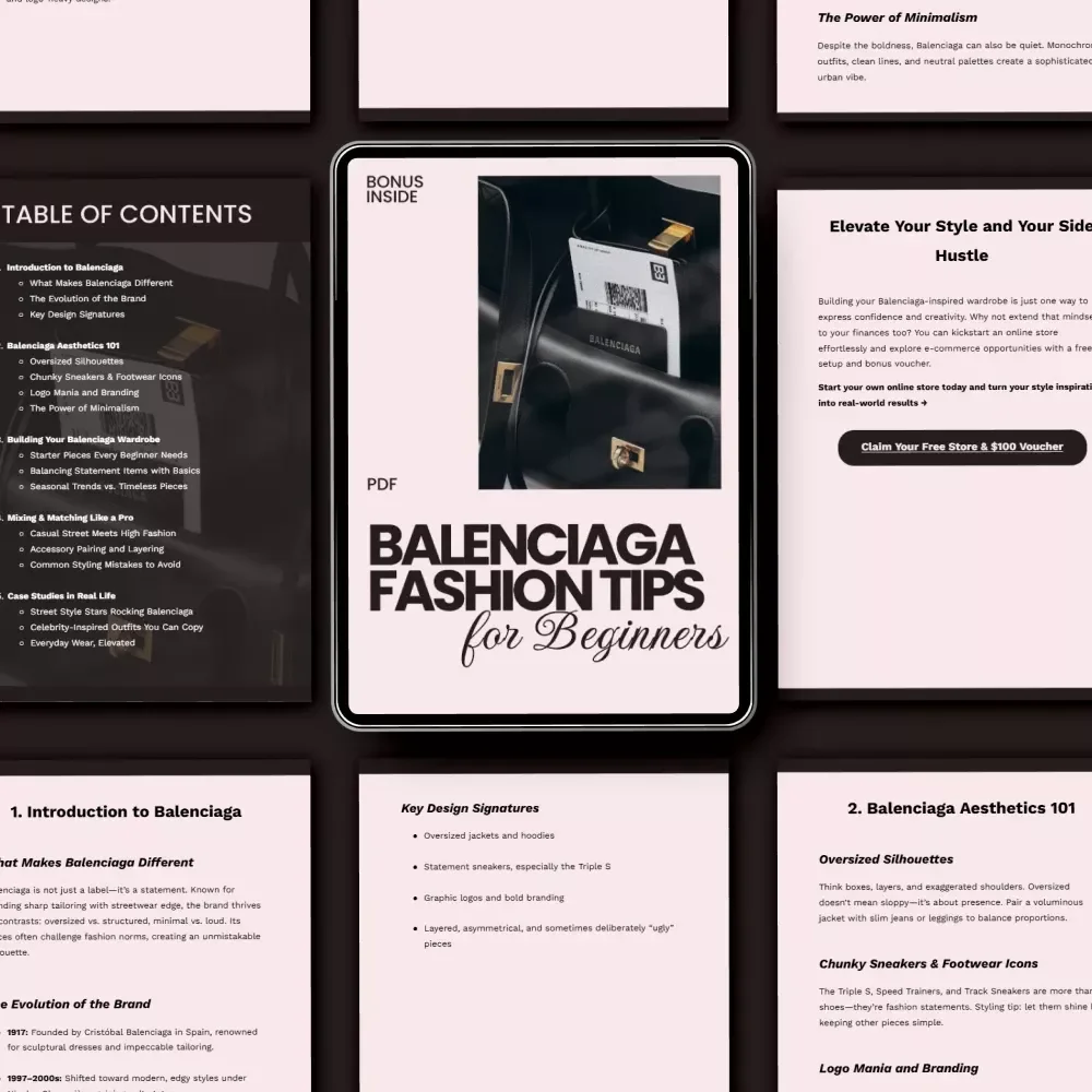 Balenciaga Fashion Tips for Beginners eBook | Your Ultimate Guide to Balenciaga Style