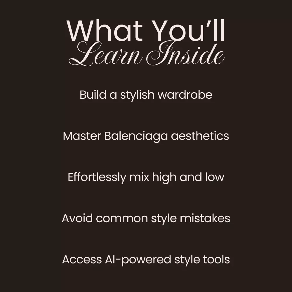 Balenciaga Fashion Tips for Beginners eBook | Your Ultimate Guide to Balenciaga Style