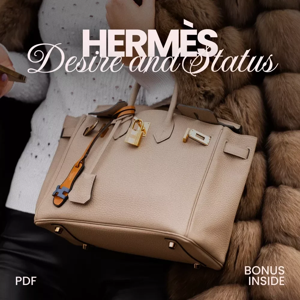 The Hermès Desire and Status Blueprint – Luxury Brand Checklist Guide on how hermès builds desire and status, Scarcity, Craftsmanship & Quiet Luxury Strategy Digital Download