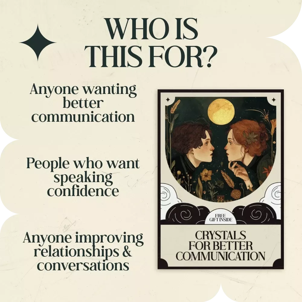Crystals for Better Communication Guide – Crystals That Help with Communication Skills, Voice Confidence, Speaking Clarity, Digital Download eBook
