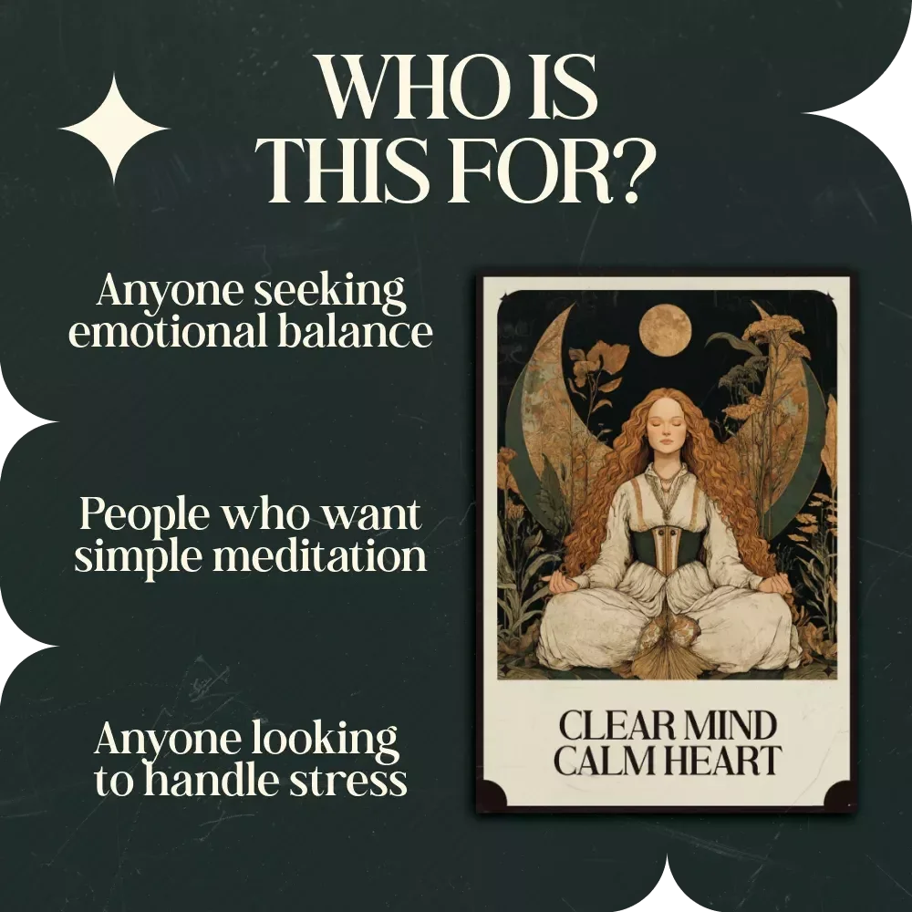 Clear Mind Calm Heart: Meditation Routine for Emotional Clarity Guide for Stress Relief & Mindful Awareness