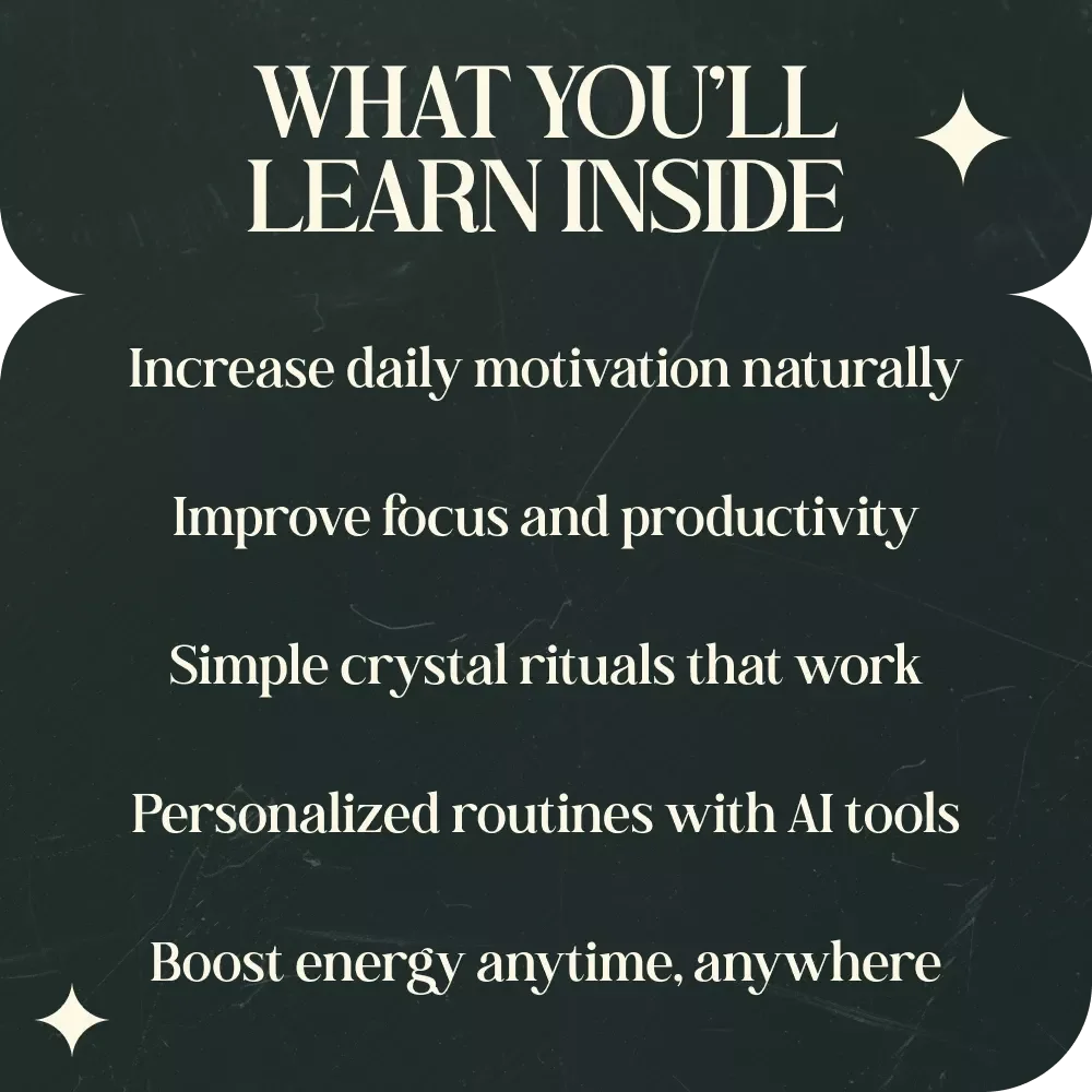 Crystals to Boost Motivation and Energy – A Complete Guide to Crystals That Help with Motivation and Energy, Daily Rituals, and AI-Enhanced Manifestation Practices