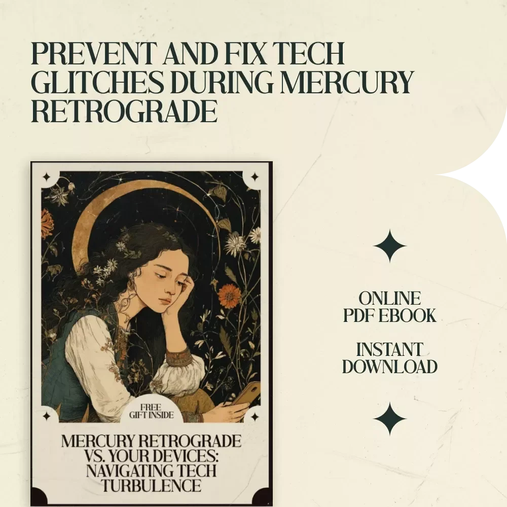 Mercury Retrograde vs. Your Devices: Navigating Tech Turbulence — Practical Guide to Mercury Retrograde and Technology Issues, Digital Download eBook for Preventing Tech Glitches, AI Troubleshooting Tips, Backup & Workflow Strategies