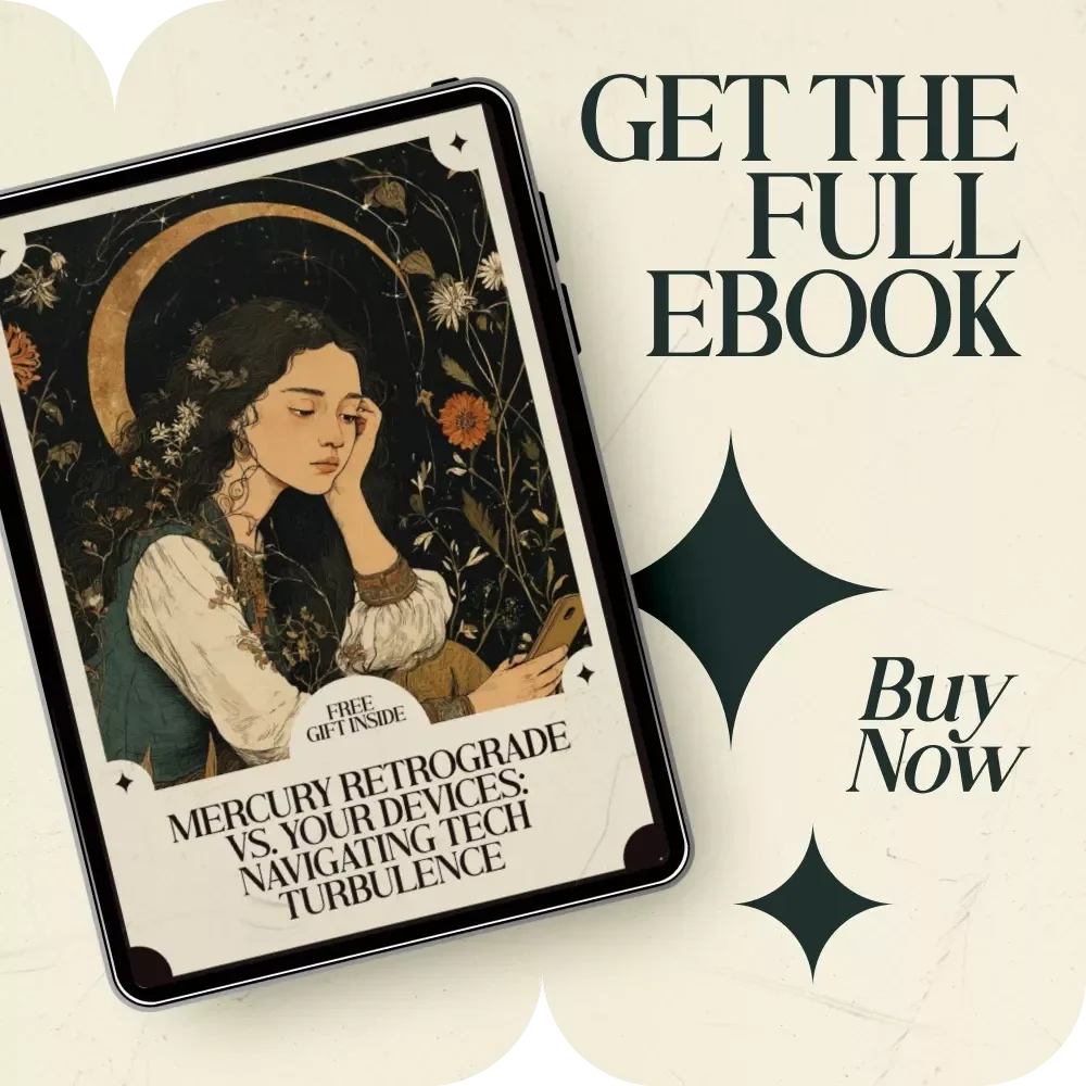 Mercury Retrograde vs. Your Devices: Navigating Tech Turbulence — Practical Guide to Mercury Retrograde and Technology Issues, Digital Download eBook for Preventing Tech Glitches, AI Troubleshooting Tips, Backup & Workflow Strategies