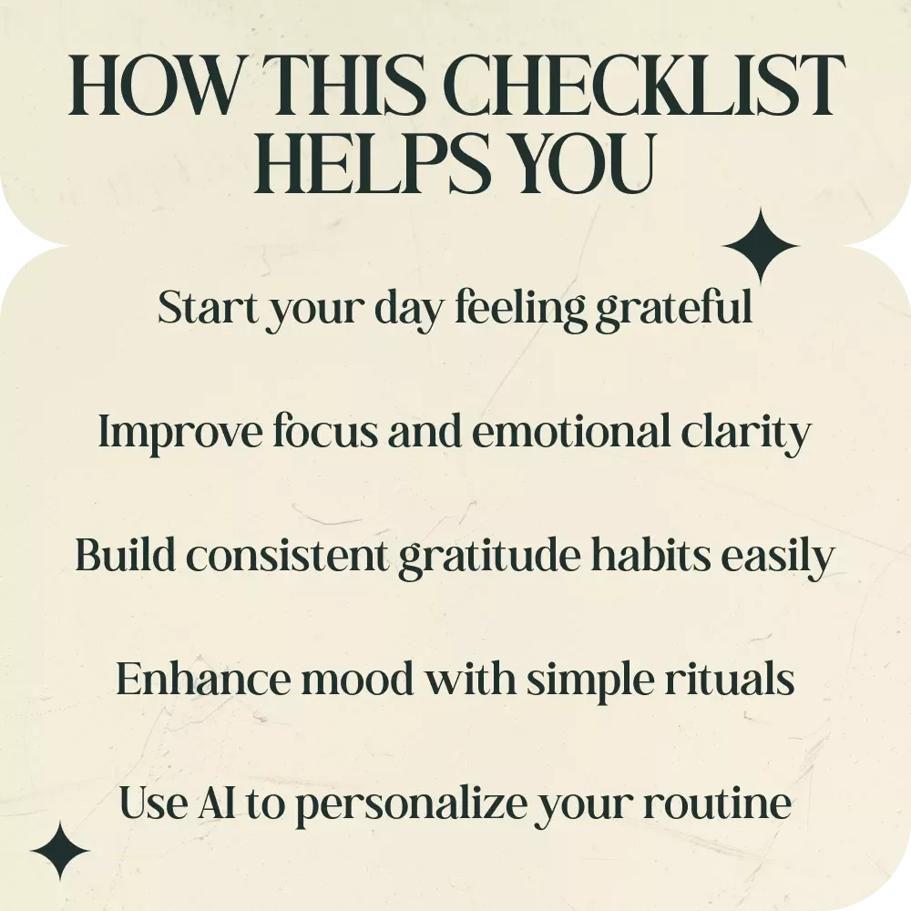 Morning Practice to Start Your Day with Positivity – Gratitude Practice for Morning Mindset Checklist, Daily eBook for Mindful Mornings