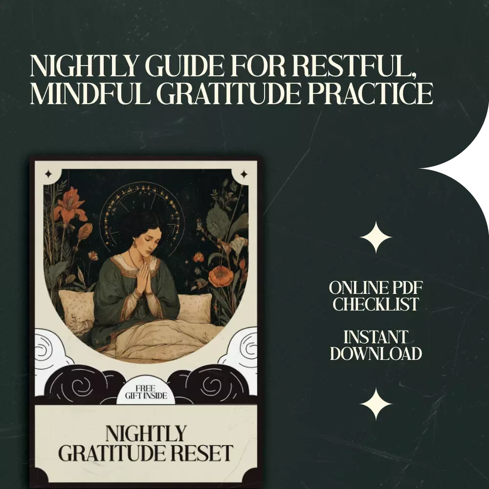 Nightly Gratitude Reset – Digital Checklist for Gratitude Practice Before Sleep Routine