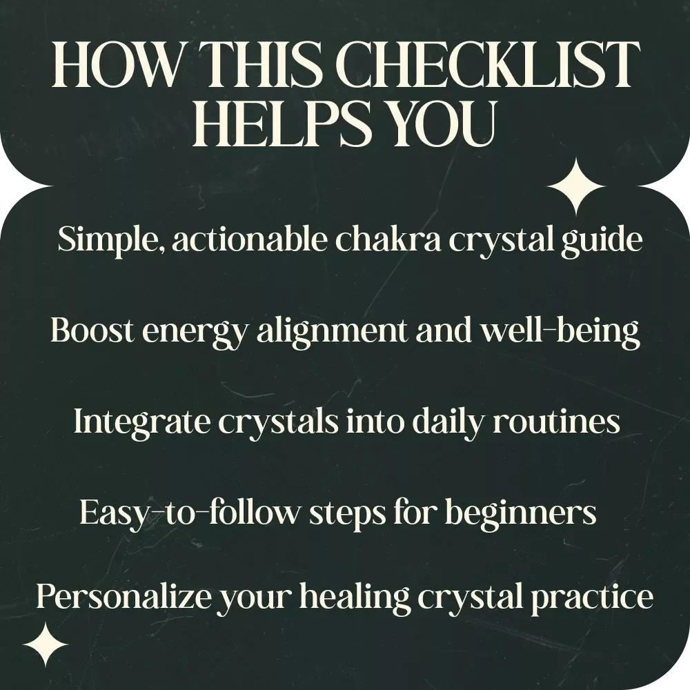 Crystal Energy Made Simple: The Ultimate Checklist for Using Crystals with Each Chakra