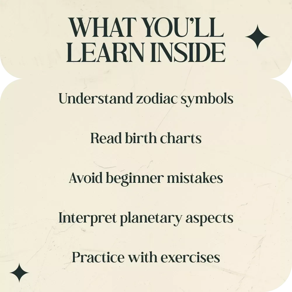 Cosmic Symbols: Astrology Glyphs Made Simple | Astrology Glyphs Explained for Beginners eBook | Learn Zodiac & Planet Symbols, Read Birth Charts, Beginner Astrology Guide Digital Download