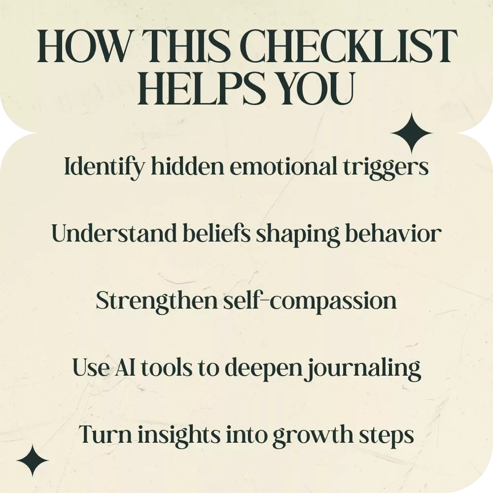 A Reflective Journal for Honest Self-Discovery – Shadow Work Journal Questions List Checklist for Personal Growth