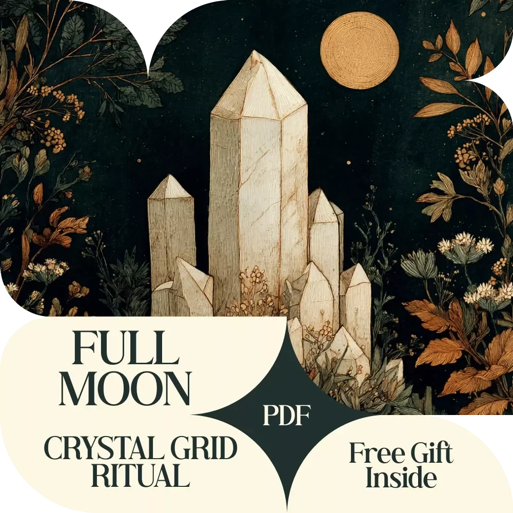 Full Moon Crystal Grid Ritual Checklist - Perfect Guide for Full Moon Rituals and Crystal Grid Ideas