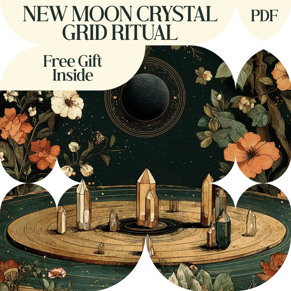 New Moon Crystal Grid Ritual Checklist - A Guide for Powerful New Moon Rituals with Crystals