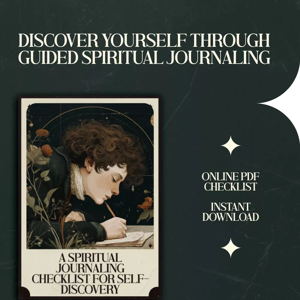 A Spiritual Journaling Checklist for Self-Discovery with Spiritual Journaling Prompts for Self Discovery | Guided Digital Download