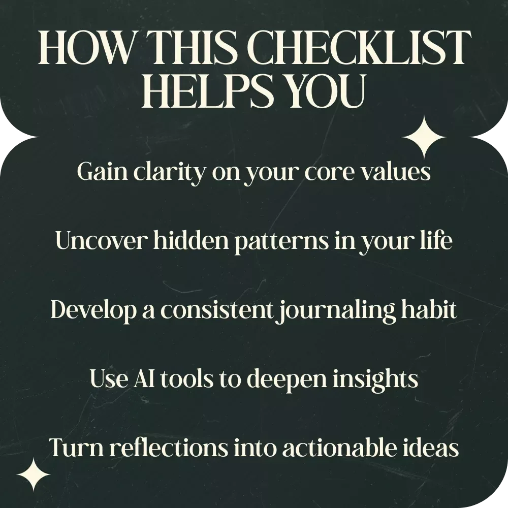 A Spiritual Journaling Checklist for Self-Discovery with Spiritual Journaling Prompts for Self Discovery | Guided Digital Download