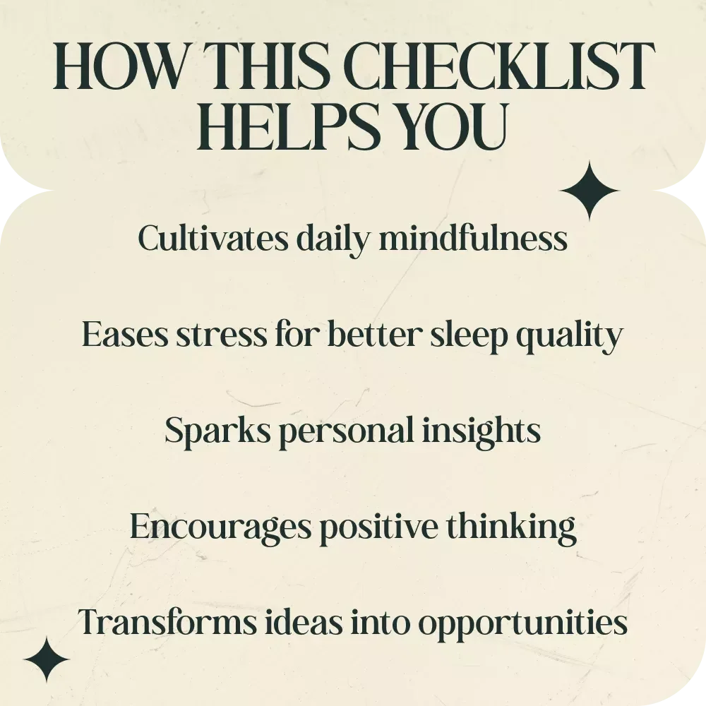 Spiritual Journaling Routine Before Bed – Digital Checklist for Peaceful Nighttime Reflection, Guided Spiritual Journaling Routine Before Bed, Evening Mindfulness & Gratitude Practice