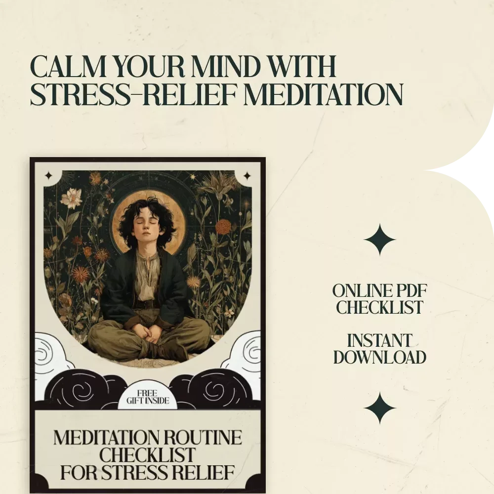 Meditation Routine Checklist for Stress Relief | Daily Meditation Routine for Stress Relief Guide