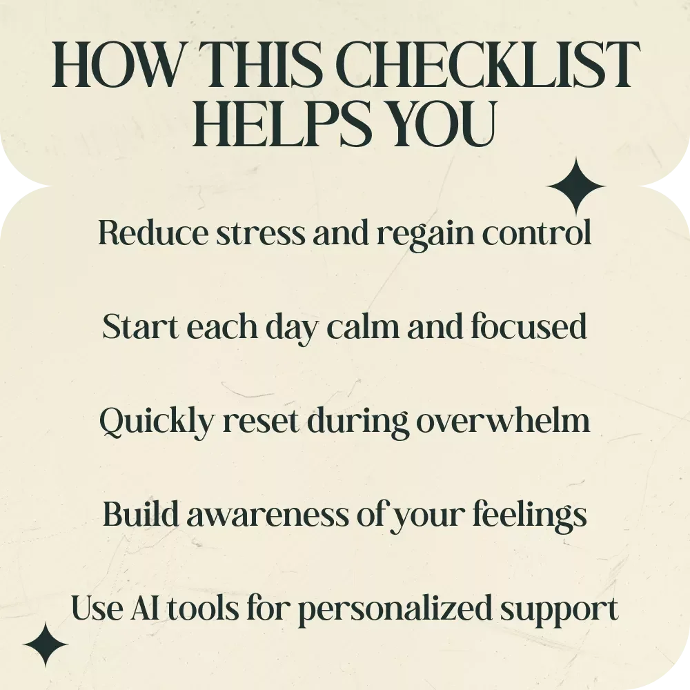 Routine for Emotional Stability – Grounding Routine for Emotional Stability Checklist Digital Download