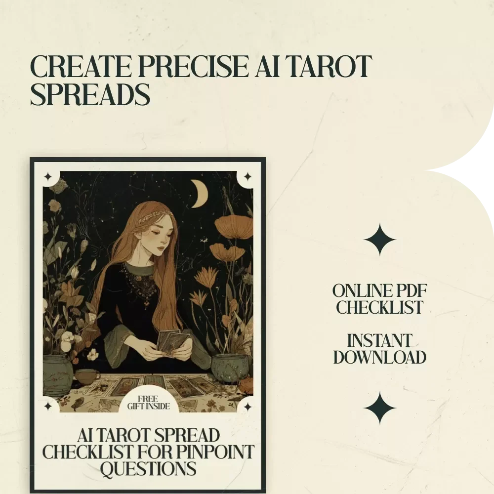 AI Tarot Spread Checklist for Pinpoint Questions – AI Generated Tarot Spreads for Specific Questions, Printable Digital Guide for Accurate Readings & Insightful Card Interpretation