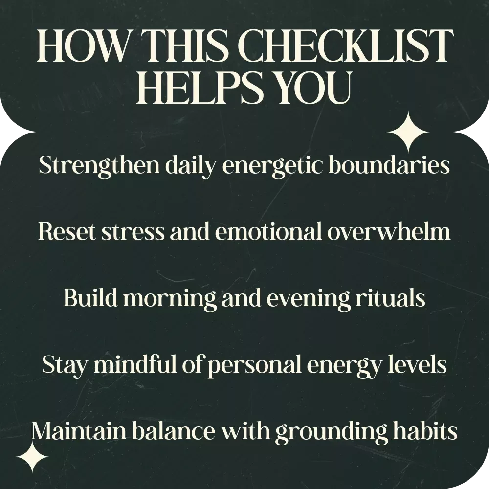 Simple Aura Protection Routine – Practical Checklist with Aura Protection Routine Ideas for Daily Energy Shielding, Spiritual Self-Care, Mindfulness & Emotional Boundary Support