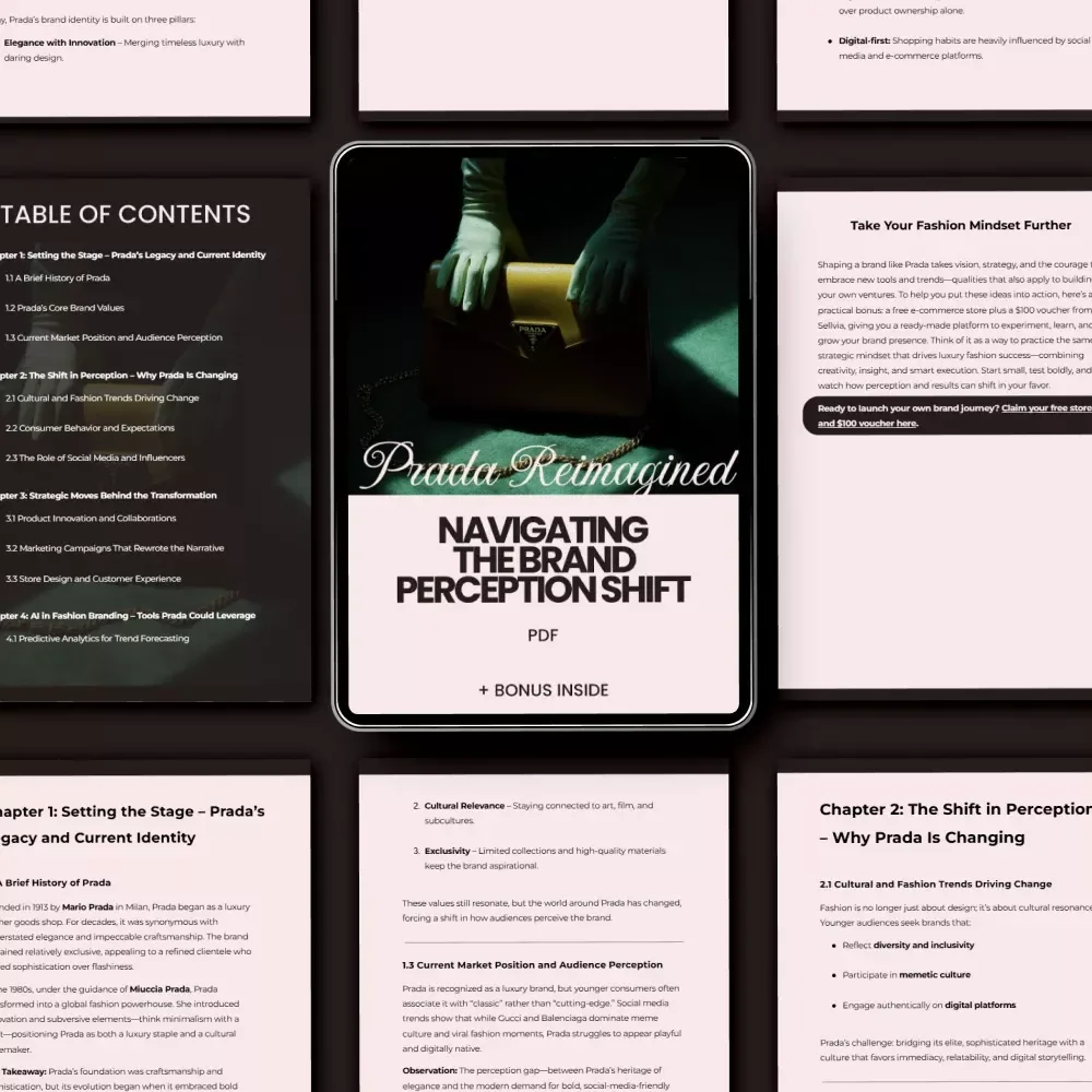 Prada Reimagined: Navigating the Brand Perception Shift – Luxury Fashion Branding eBook on prada brand perception shift, AI Strategy, and Market Transformation Guide