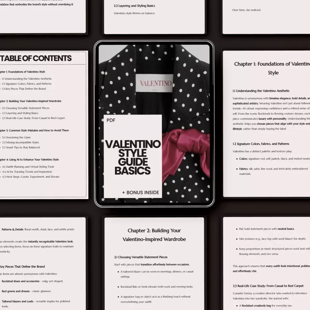 Valentino Style Guide Basics - Master the Iconic Look with Expert Tips & AI Tools