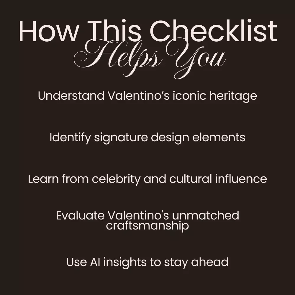 Valentino Reputation in Fashion Checklist - Master the Iconic Legacy of Valentino in Fashion