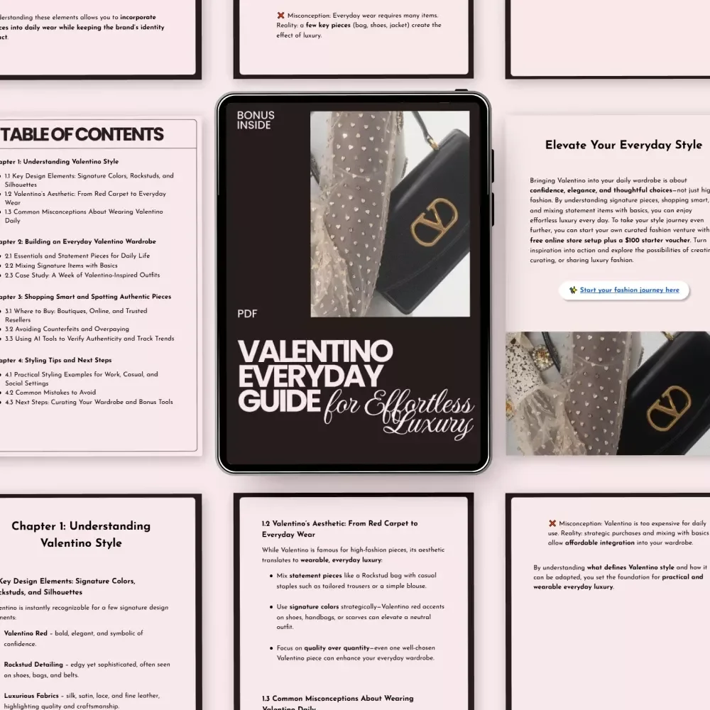 Valentino Everyday Guide for Effortless Luxury - Style Guide for Everyday Wear