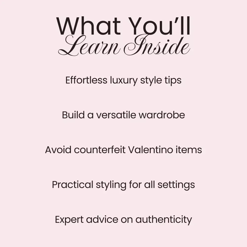 Valentino Everyday Guide for Effortless Luxury - Style Guide for Everyday Wear