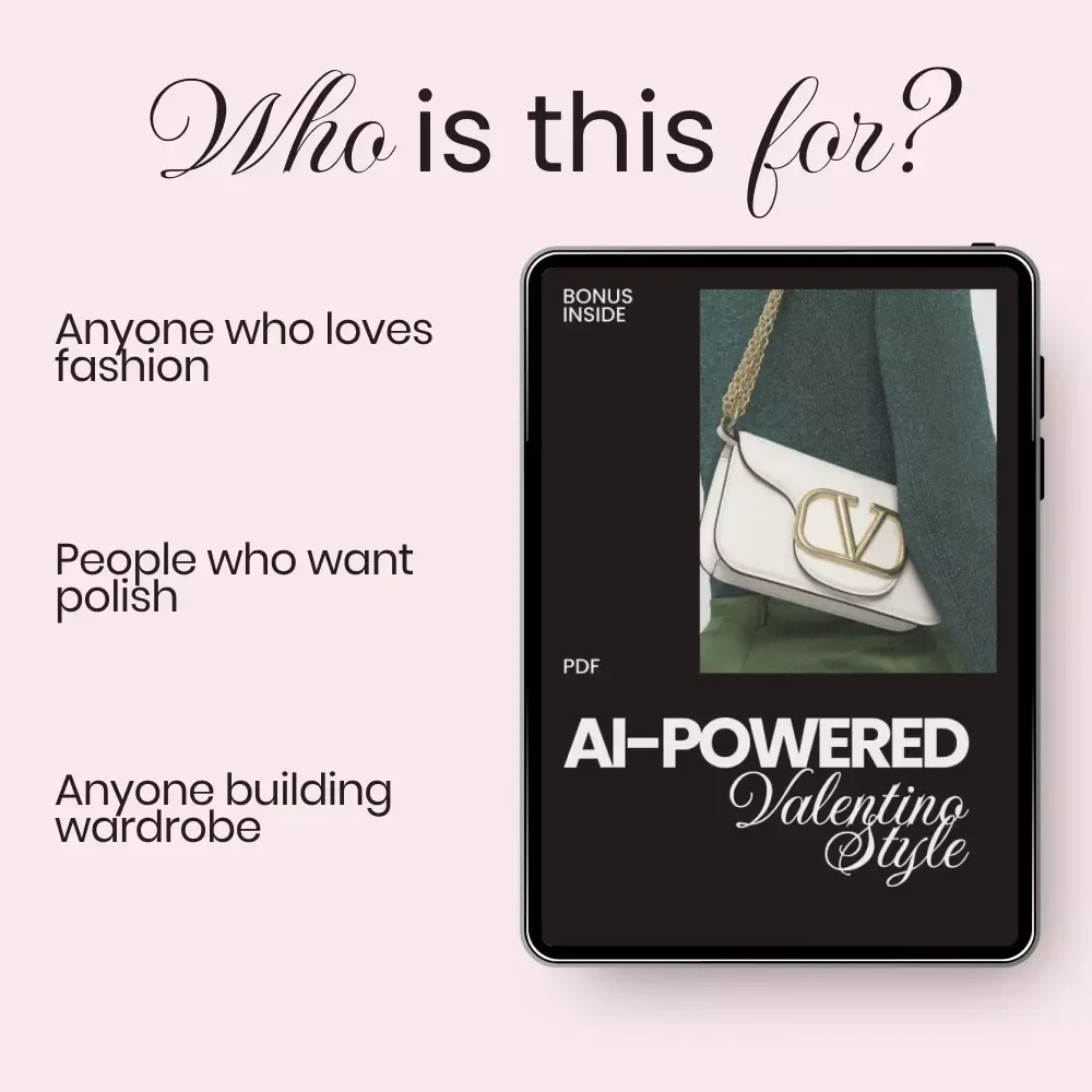 AI-Powered Valentino Style Checklist – Digital Download Guide with ai suggestions for valentino style, Capsule Wardrobe Planner & Smart Shopping Tracker