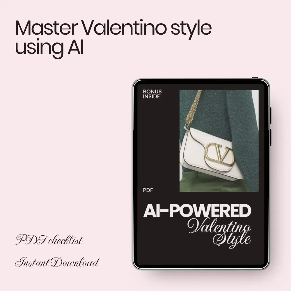 AI-Powered Valentino Style Checklist – Digital Download Guide with ai suggestions for valentino style, Capsule Wardrobe Planner & Smart Shopping Tracker