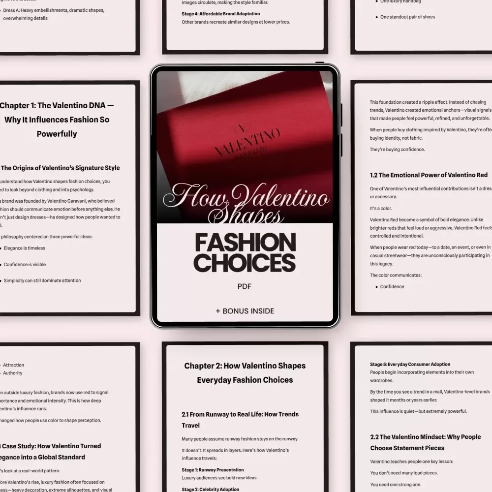 How Valentino Shapes Fashion Choices – Luxury Style Guide, Runway Influence Breakdown, Personal Wardrobe Strategy eBook