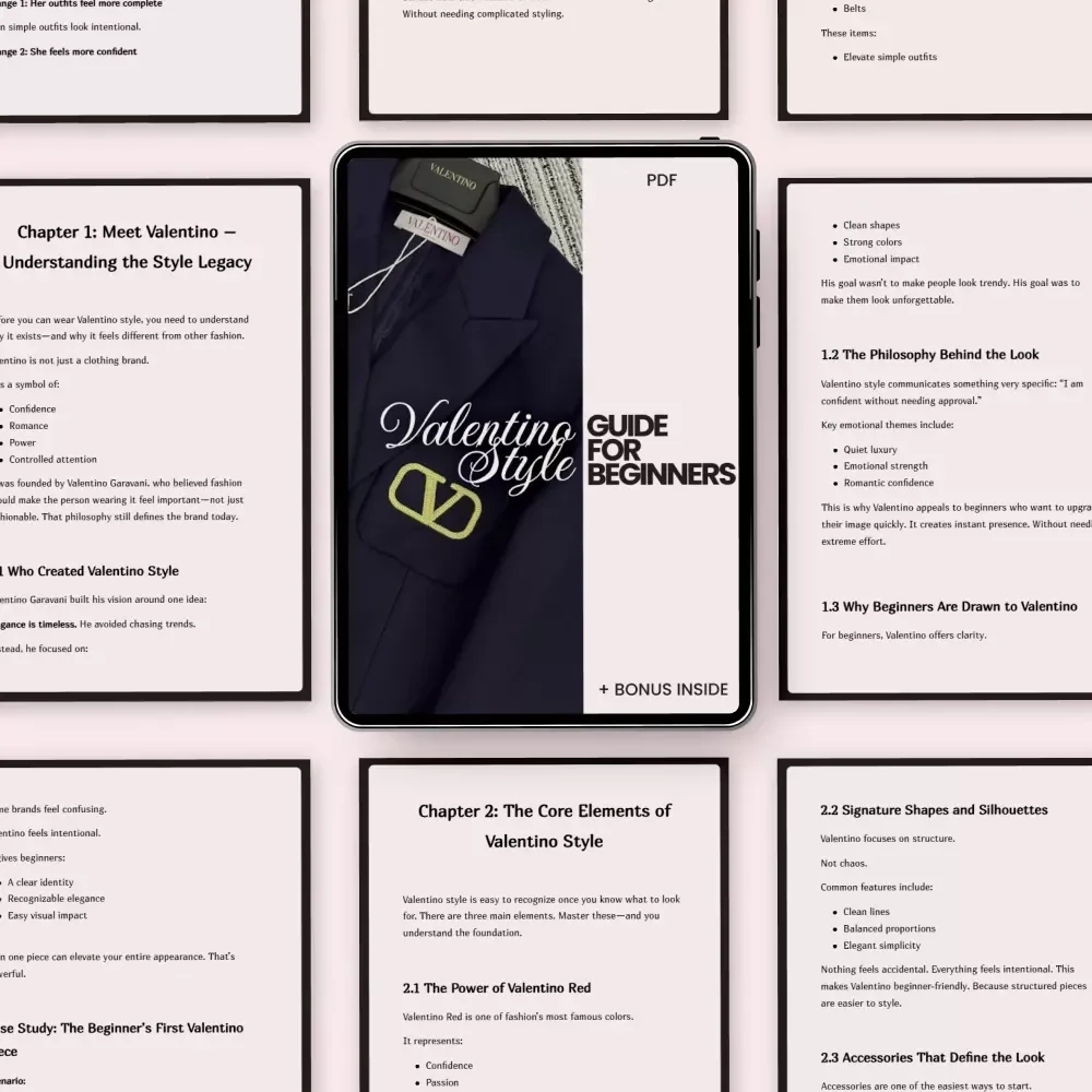 Valentino Style Guide for Beginners – The Ultimate valentino style guide for beginners eBook to Master Valentino Red, Signature Silhouettes & Timeless Luxury Fashion