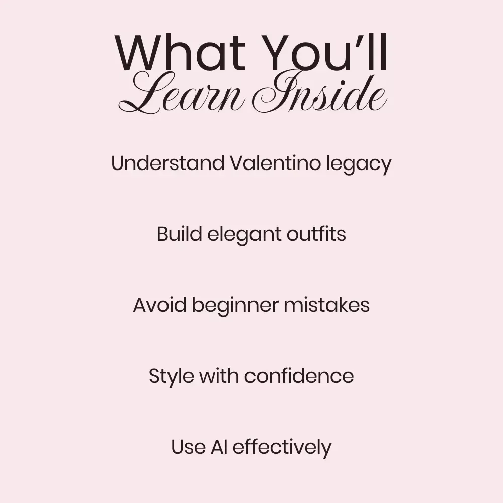 Valentino Style Guide for Beginners – The Ultimate valentino style guide for beginners eBook to Master Valentino Red, Signature Silhouettes & Timeless Luxury Fashion