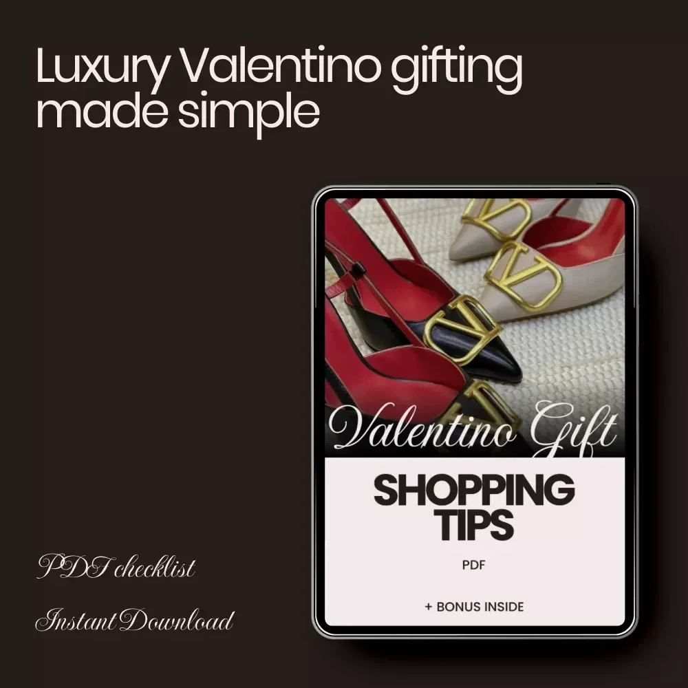Valentino Gift Shopping Tips – Printable Luxury Checklist & Guide | Valentino Shopping Tips for Gifts | Designer Gift Planning Digital Download