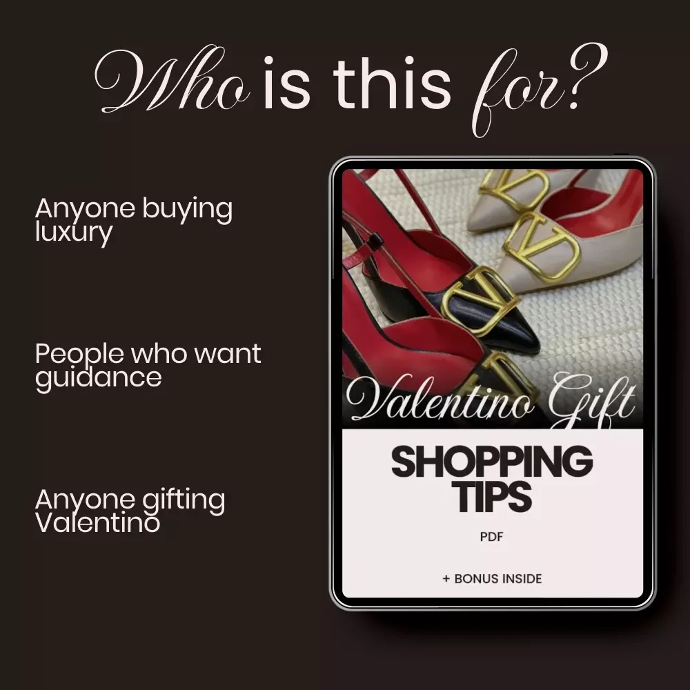 Valentino Gift Shopping Tips – Printable Luxury Checklist & Guide | Valentino Shopping Tips for Gifts | Designer Gift Planning Digital Download