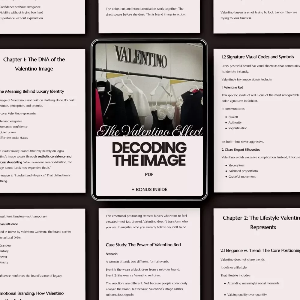 The Valentino Effect: Decoding the Image – Luxury Fashion Guide & Valentino Brand Image Explained Digital Download