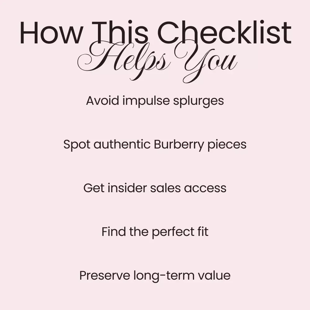 Savvy Burberry Shopper’s Checklist: The Ultimate Guide to Smart Buying