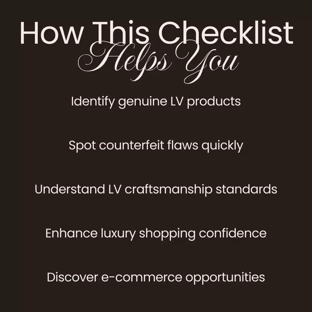 Your Guide to Spotting True LV: How to Recognize Louis Vuitton Style - Printable Checklist