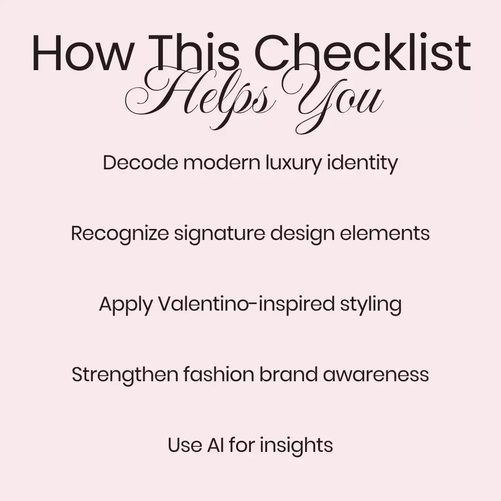 What Valentino Represents Now – A Modern Luxury Fashion Checklist Guide | what valentino brand represents today Digital Download