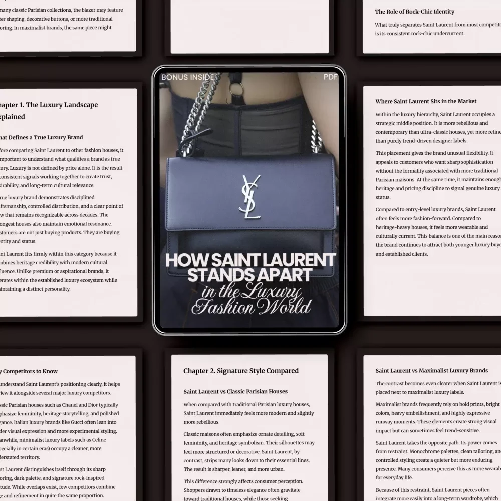 How Saint Laurent Stands Apart in the Luxury Fashion World - A Comprehensive eBook Guide