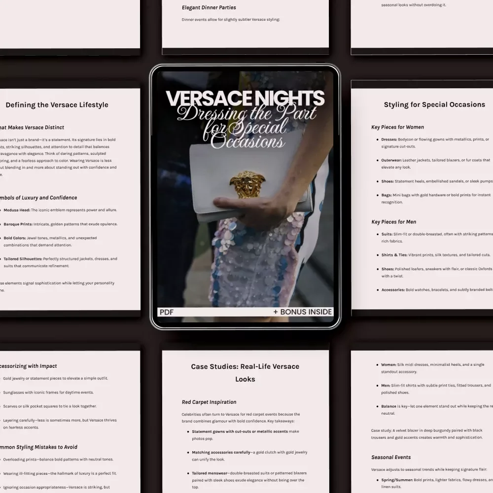 Versace Nights: Dressing the Part for Special Occasions – The Ultimate Versace Lifestyle Fit for Special Occasions Style Guide & Luxury Outfit Planning eBook