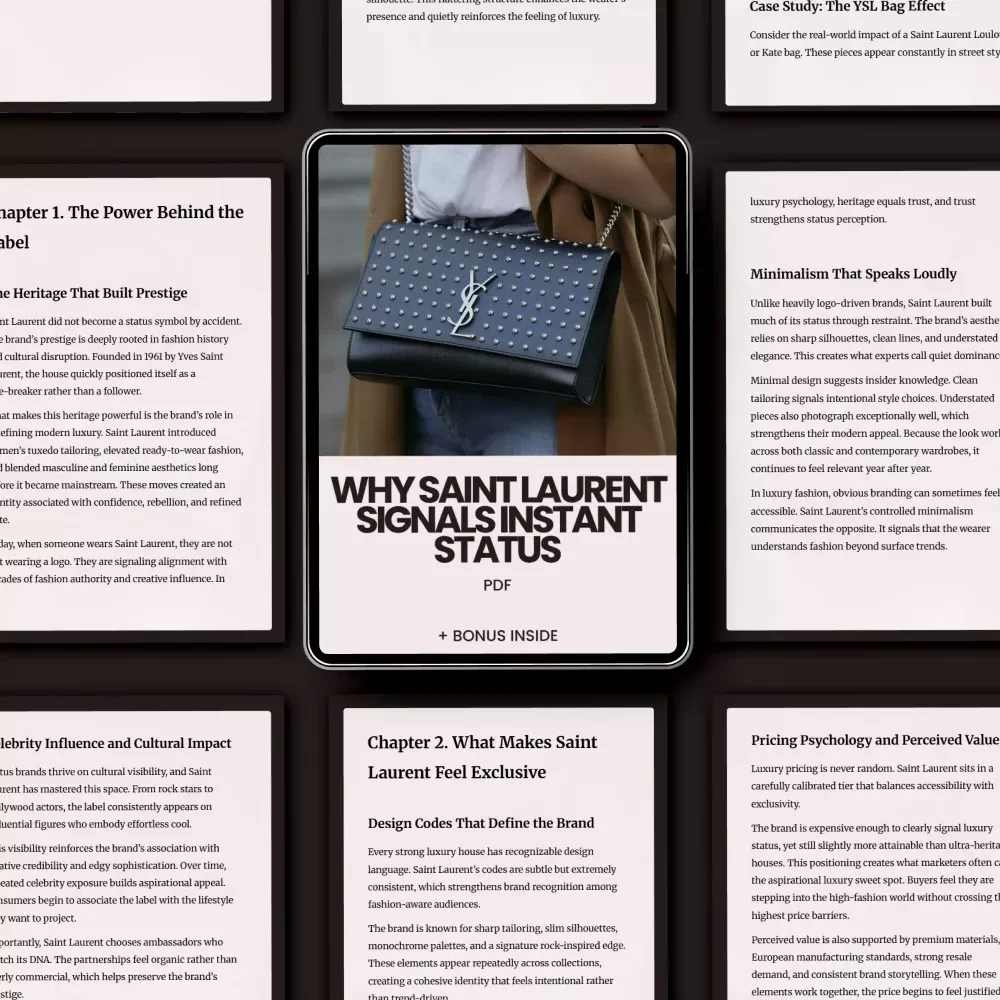Why Saint Laurent Signals Instant Status – The Ultimate Guide to YSL as a Status Choice
