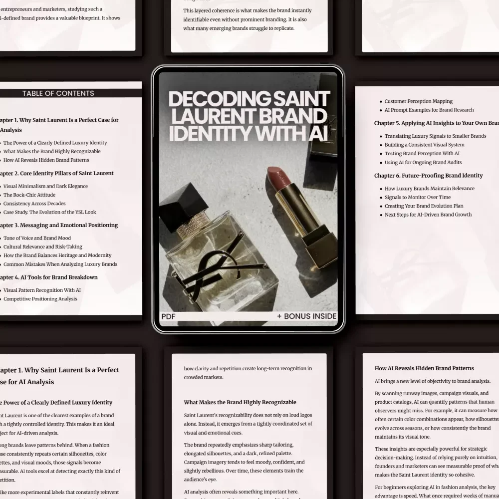 Decoding Saint Laurent Brand Identity With AI - eBook on AI Insights for Luxury Brands