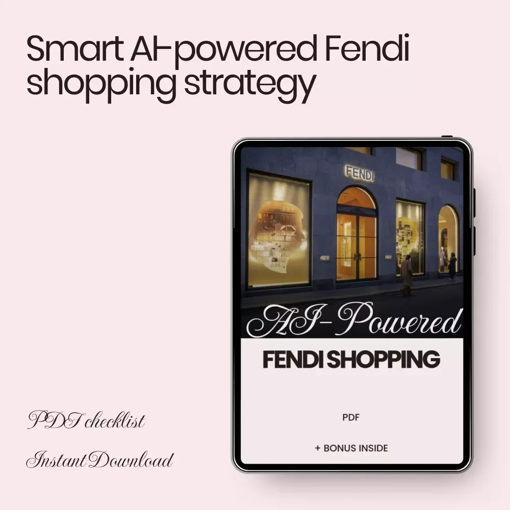 AI-Powered Fendi Shopping Checklist | Luxury Style Planner with ai help choosing fendi items | Digital Download Wardrobe & Collector Guide