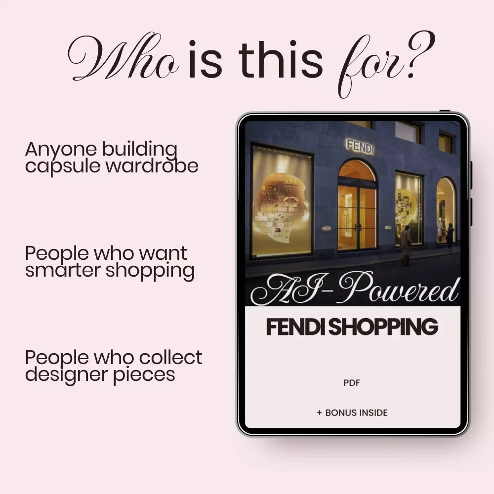 AI-Powered Fendi Shopping Checklist | Luxury Style Planner with ai help choosing fendi items | Digital Download Wardrobe & Collector Guide