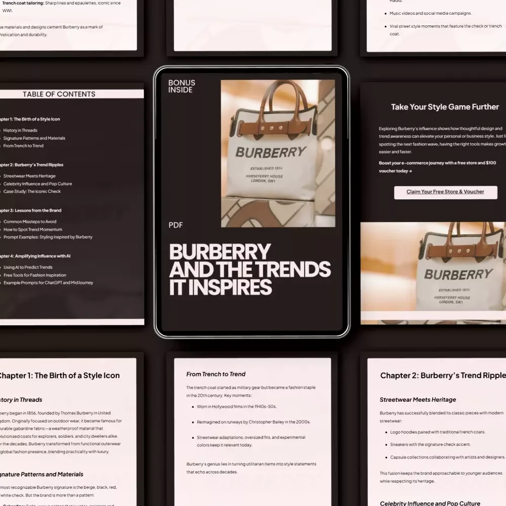 Burberry and the Trends It Inspires Guide | Digital Download - Learn Burberry’s Influence on Fashion Trends