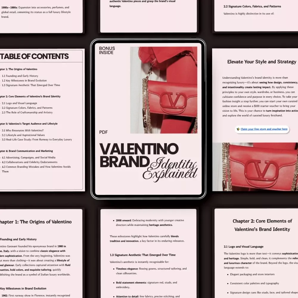Valentino Brand Identity Explained: A Deep Dive into the Iconic Fashion House's Heritage, Craftsmanship, and Marketing Strategies - Digital eBook Download