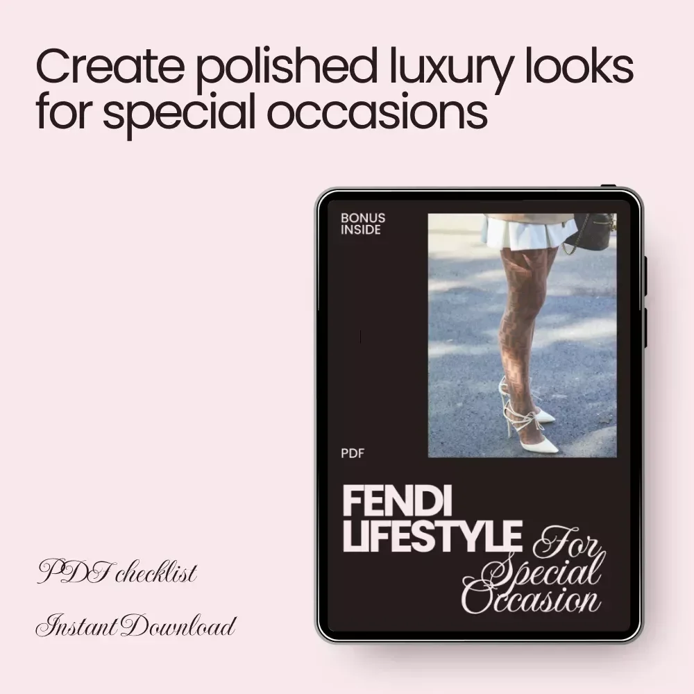 Fendi Lifestyle for Special Occasion Checklist – Fendi Lifestyle Fit for Special Occasions, Luxury Outfit Planner, Designer Event Style Guide, Digital Download