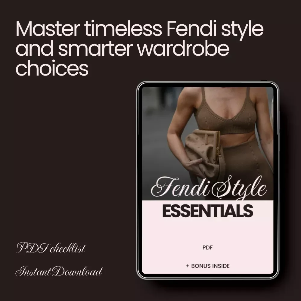 Fendi Style Essentials Checklist – fendi style essentials Luxury Fashion Guide, Designer Outfit Planner, Capsule Wardrobe Digital Download, Instant PDF